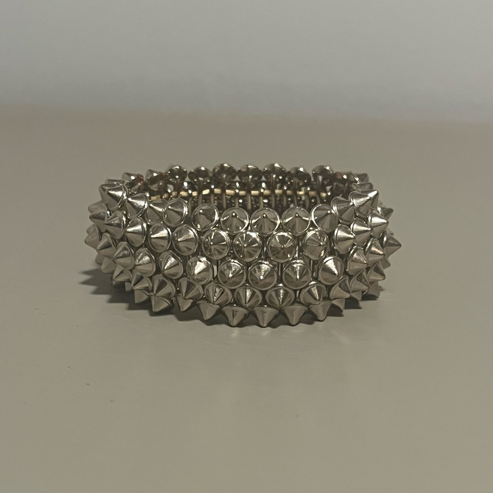 Tasha Silver Spiked Bracelet